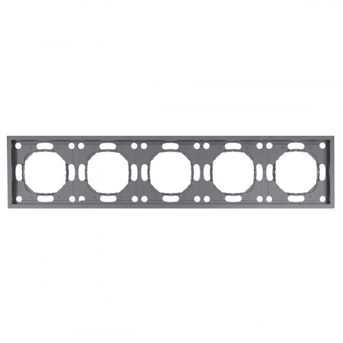 Рамка STEKKER, PFR00-5005-10 5-местная, серия Эмили, платиново-серый, soft touch 49966