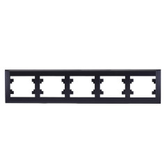 Рамка Makel 5-м Defne горизонт. дым. металлик 42050705