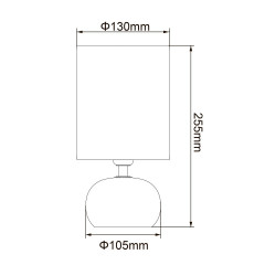 Настольная лампа Uniel UML-B307 E14 Silver/White UL-00012423