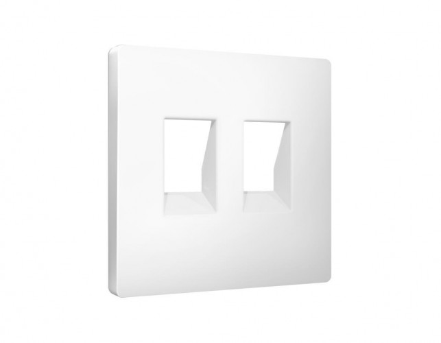 Лицевая панель для компьютерной/ телефонной двойной розетки Ambrella Volt AP1321