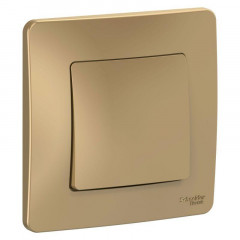 Выключатель одноклавишный Systeme Electric Blanca 10A 250V титан BLNVS010104