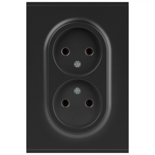 Розетка ЭРА Arktik 16-2107-05 без заземления двойная 2X2P 16А-250В антрацит Б0071685