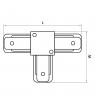 Коннектор T-образный Lightstar Barra 502137