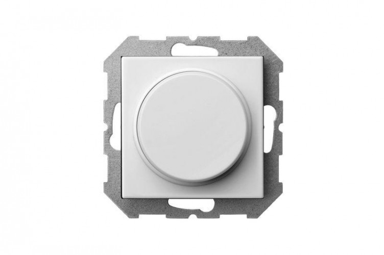 Диммер поворотно-нажимной Liregus Epsilon белый 28-0142