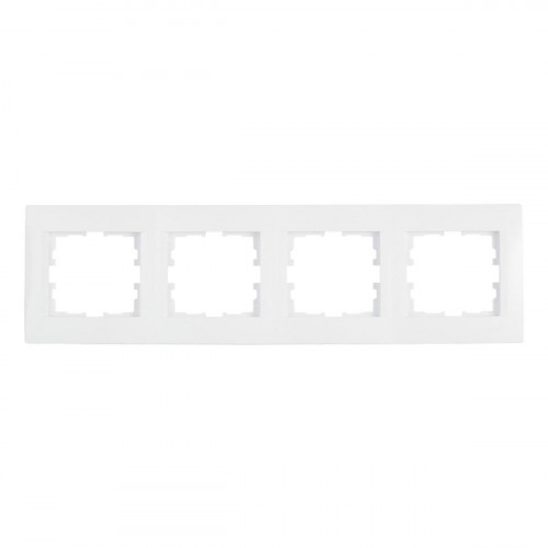 Рамка 4-ая горизонтальная Lezard Karina белая 707-0200-149