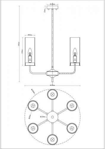 Подвесная люстра Moderli Metric V10020-6P