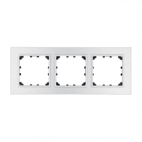 Рамка LK Studio 3-постовая из натурального анодированного алюминия LK60 864323-1