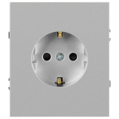 Розетка ЭРА Arktik 16-2102-03 с заземлением 2P+E Schuko со шторками 16А-250В алюминий Б0070426