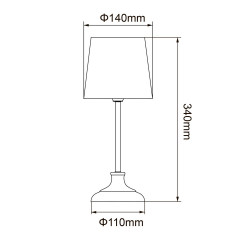 Настольная лампа Uniel UML-B309 E14 Chrome/Dark Blue UL-00012426