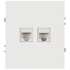 Розетка ЭРА Arktik 16-3108-08 информационная двойная 2XRJ45 белый матовый Б0070491