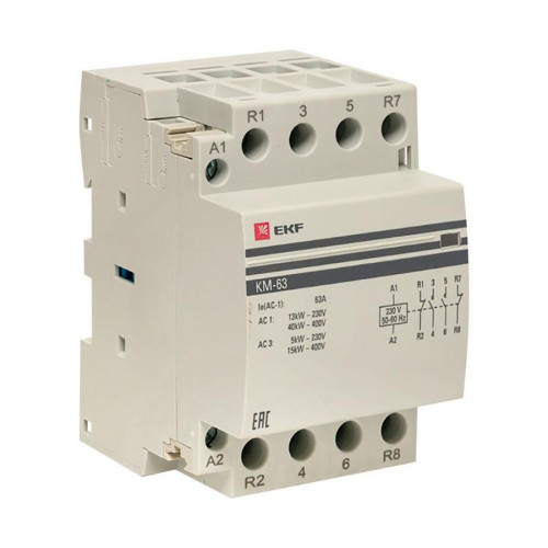 Контактор модульный КМ 63А 2NО+2NC (3 мод.) EKF PROxima km-3-63-22