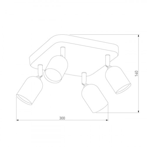 Спот TK Lighting 3307 Top Black Gold