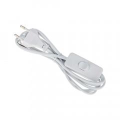 Сетевой шнур с выключателем 2х0,75 мм², 1,8 м белый REXANT 11-1133