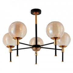 Потолочная люстра ЭкономСвет 10178/5MBK+GD+BRS AMB