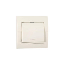 Выключатель с подсветкой Lezard Deriy кремовый 702-0303-111