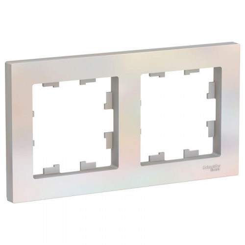 Рамка 2-постовая Systeme Electric AtlasDesign жемчужная ATN000402