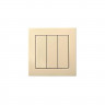 Выключатель трехклавишный Liregus Epsilon бежевый 28-054