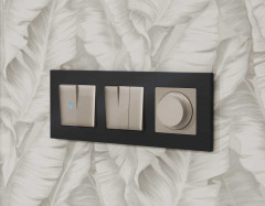 Комплект механизма 3-кл выключателя AMBRELLA VOLT ALFA Серо-бежевый матовый QUANT (AP3650, VM133) MA365010