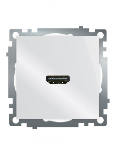 Розетка HDMI 2.1, Type A  (механизм), STEKKER GLS00-7118-01, серия Катрин, белый 50058