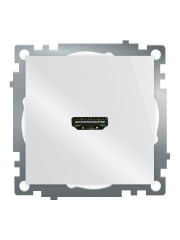 Розетка HDMI 2.1, Type A  (механизм), STEKKER GLS00-7118-01, серия Катрин, белый 50058