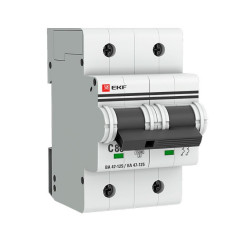 Автоматический выключатель 2P 80А (C) 15кА ВА 47-125 EKF PROxima mcb47125-2-80C