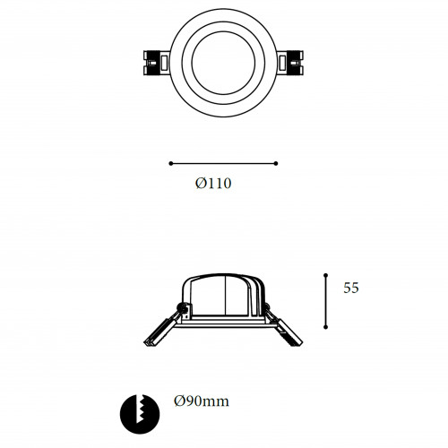 Встраиваемый светильник ВОСХОД ELAL.6.30.IP.IN.WW