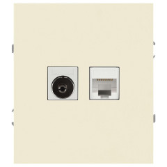 Розетка ЭРА Arktik 16-3110-02 комбинированная RJ45+TV слоновая кость Б0070495