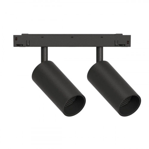 GRAFFIT Трековый светильник TWIN-SPOT LED 48В 2x6Вт 4000К CRI90 15° NO-DIM угольно-черный