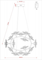 Подвесная светодиодная люстра Arte Lamp Cherish A2097LM-90GO