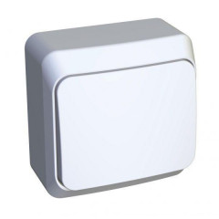 Переключатель одноклавишный проходной Systeme Electric Этюд 10A 250V белый BA10-004B