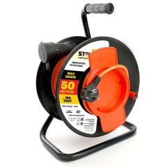 Удлинитель на пластиковой катушке STD04-10-50 (UG) 1-местный с/з 3*1,5, 50м, 250В, 16А, IP44, Standart (29410) 50176