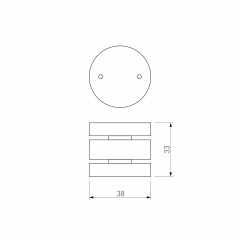 Коннектор круглый для накладного шинопровода Elektrostandard Slim Magnetic 85010/00 черный a063966