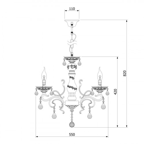 Подвесная люстра Bogates 701/5 Strotskis