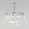 Подвесная люстра Eurosvet Blitz 60160 хром/ прозрачный хрусталь Strotskis