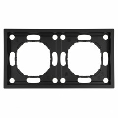 Рамка STEKKER, PFR00-5002-05 2-местная, серия Эмили, черный уголь, soft touch 49859