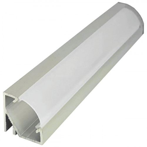 Профиль угловой накладной с рассеивателем серебро 2м. Apeyron 08-21