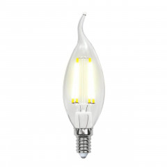 Лампа светодиодная филаментная Uniel E14 7,5W 4000K прозрачная LED-CW35-7,5W/NW/E14/CL GLA01TR UL-00003296