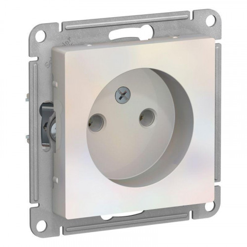 Розетка 2К Systeme Electric AtlasDesign 16A 250V жемчужная ATN000441
