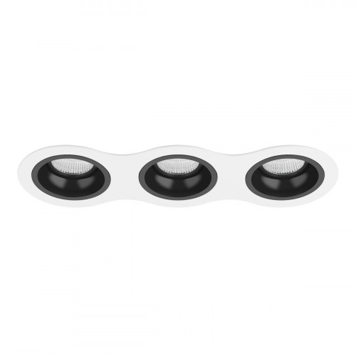 Комплект из светильников и рамки Lightstar Domino Round (214636+214607+214607+214607) D636070707