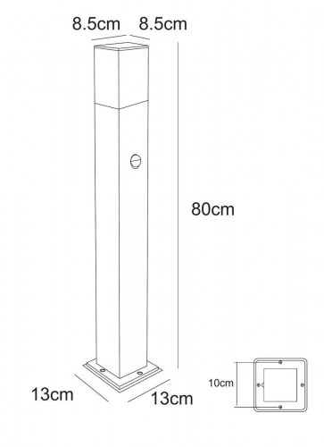 Уличный светодиодный светильник Arte Lamp Plate A3711FN-1BK