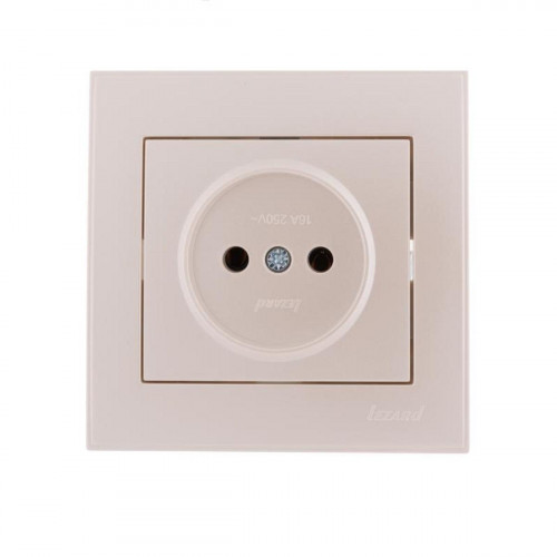 Розетка без зазем. Lezard Rain белый жемчуг 703-3030-121