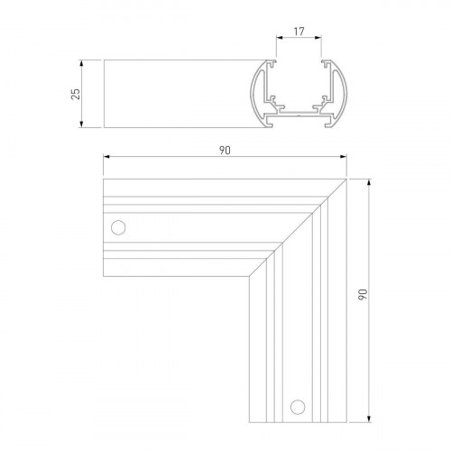 Коннектор угловой для шинопровода Elektrostandard Slim Magnetic 85135/00 черный a065259