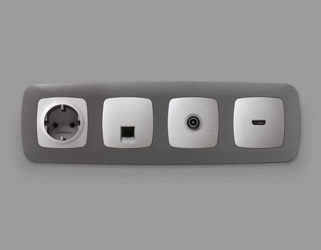 Лицевая панель розетки AMBRELLA VOLT OP4060