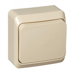 Переключатель одноклавишный проходной Systeme Electric Этюд 10A 250V кремовый BA10-004K