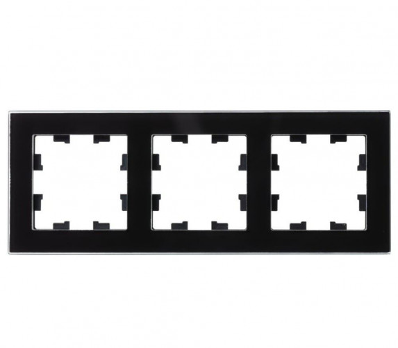 Рамка 3-постовая Systeme Electric AtlasDesign Nature черная ATN321003