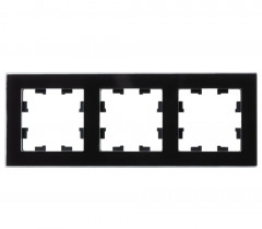 Рамка 3-постовая Systeme Electric AtlasDesign Nature черная ATN321003