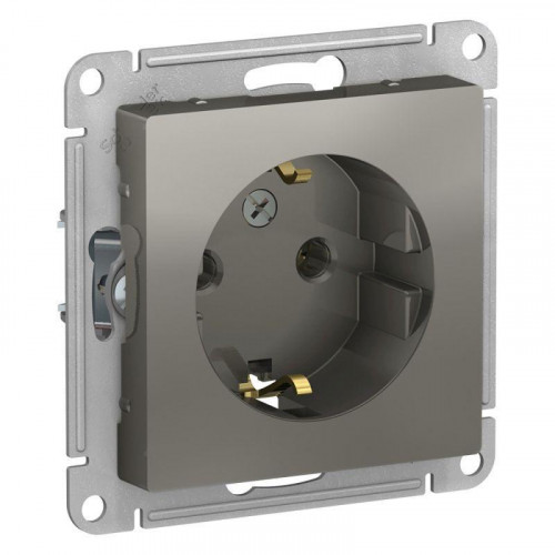 Розетка 2К+З Systeme Electric AtlasDesign 16A 250V сталь ATN000943