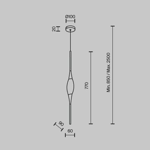 Подвесной светодиодный светильник Modelux Modestyle MS.88921.1 BS