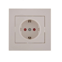 Розетка с защитой от детей Lezard Rain белая 703-0202-124