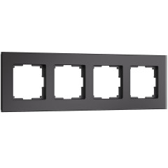 Рамка Werkel Senso на 4 поста черный, стекло soft-touch W0043108 4690389200496
